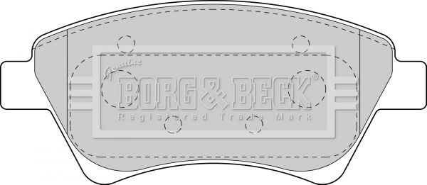 BORG & BECK Bremžu uzliku kompl., Disku bremzes BBP1821